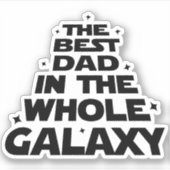 総最高の銀河系のパパ – 父の日 シール (正面)