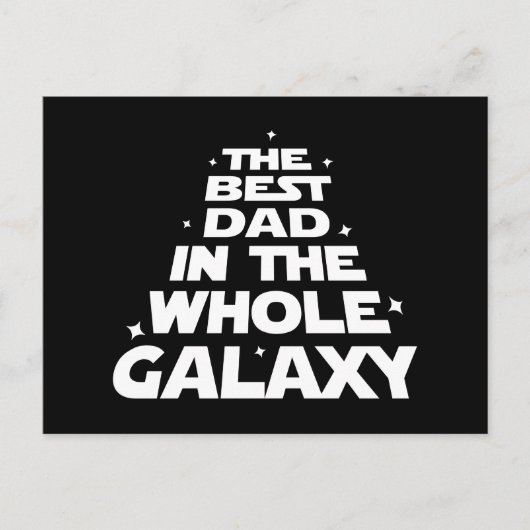 総最高の銀河系のパパ – 父の日 ポストカード (正面)