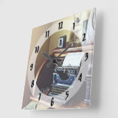 総本店のヴィンテージの20年代のタイプライター スクエア壁時計 (傾斜)