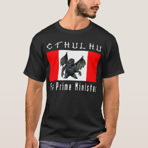 総理大臣Tシャツのスタイル1 (暗闇)のためのCthulhu Tシャツ