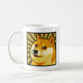 総督のミームの正方形の総督の自画像 コーヒーマグカップ (左)