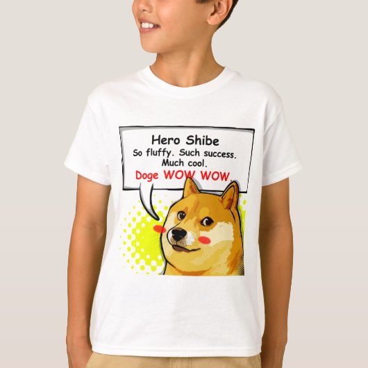 総督のミームの英雄のShibeの総督WOW Tシャツ (正面)