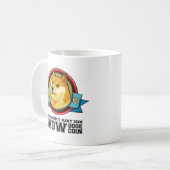 総督のミームDogecoin WOW コーヒーマグカップ (正面左)