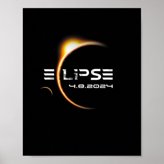 総4.08.2024皆既食太陽の2024 ポスター (正面)