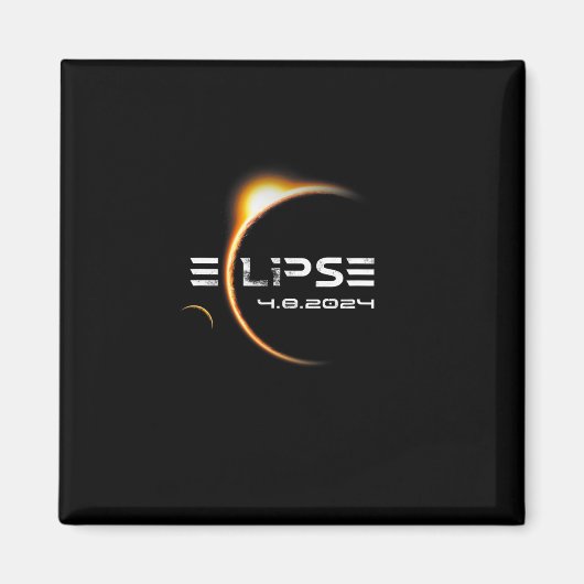 総4.08.2024皆既食太陽の2024 マグネット (正面)