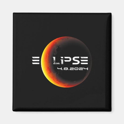 総4.08.2024皆既食太陽の2024 マグネット (正面)