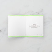 緑あなたまたはブラウンカードを感謝していして下さい サンキューカード (内部)