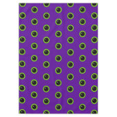 緑おもしろいと紫の怪物の目 テーブルクロス (正面)