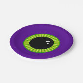 緑おもしろいと紫の怪物 ペーパープレート (アングル)