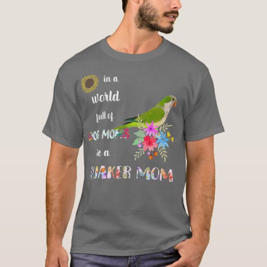 緑おもしろいのクェーカーのオウムの母である Tシャツ (正面)