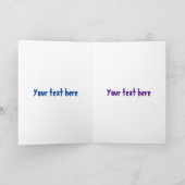 緑おもしろいのマン祈ティス·マントイラストレーション カード (内部)