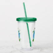 緑おもしろいの微笑みイグアナ アクリルタンブラー (左)