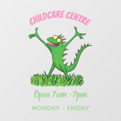 緑おもしろいの微笑みイグアナ ウィンドウサイン (シート)