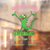 緑おもしろいの微笑みイグアナ ウィンドウサイン (シート2)