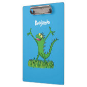 緑おもしろいの微笑みイグアナ クリップボード (左)