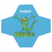 緑おもしろいの微笑みイグアナ サッカーボール (フラット)