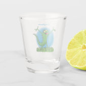 緑おもしろいの微笑みイグアナ ショットグラス (裏面)