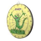 緑おもしろいの微笑みイグアナ ダーツボード (正面右)