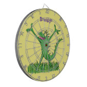 緑おもしろいの微笑みイグアナ ダーツボード (正面左)