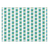 緑おもしろいの微笑みイグアナ テーブルクロス (正面(横))