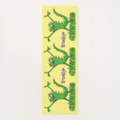 緑おもしろいの微笑みイグアナ ヨガマット (裏面)