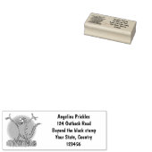 緑おもしろいの微笑みイグアナ ラバースタンプ (押印)