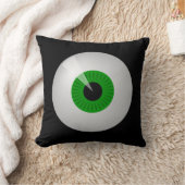 緑おもしろいの漫画モンスターアイボール枕 クッション (ブランケット)