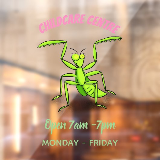 緑おもしろいの祈マンティス漫画イラストレーション ウィンドウサイン (シート2)