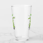 緑おもしろいの祈マンティス漫画イラストレーション タンブラーグラス (右)