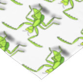 緑おもしろいの祈マンティス漫画イラストレーション テーブルクロス (アングル)