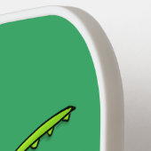 緑おもしろいの祈マンティス漫画イラストレーション ピックルボールラケット (左詳細)