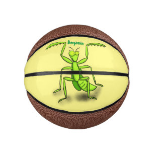 緑おもしろいの祈マンティス漫画イラストレーション ミニバスケットボール