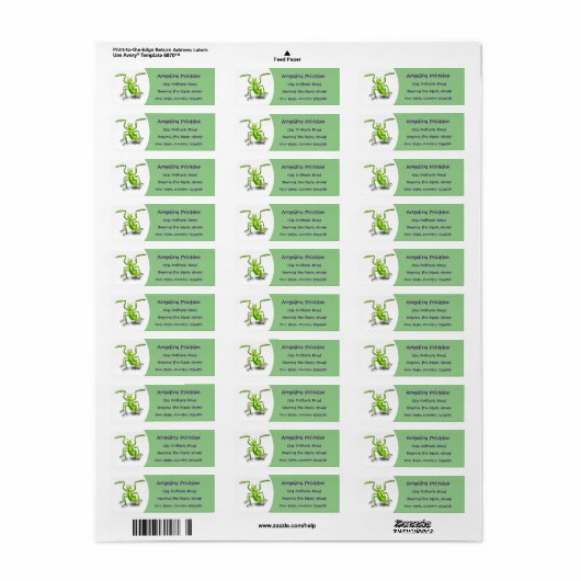 緑おもしろいの祈マンティス漫画イラストレーション ラベル (フルシート)