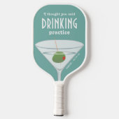 緑おもしろいの考えMartiniを飲む ピックルボールラケット (裏面)