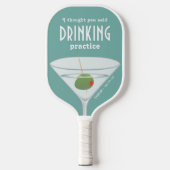 緑おもしろいの考えMartiniを飲む ピックルボールラケット (正面)