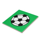 緑おもしろいの背景のサッカーボール タイル (側面)