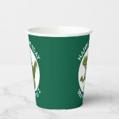 緑おもしろいのtレックスの漫画パーソナライズされた 紙コップ (左)