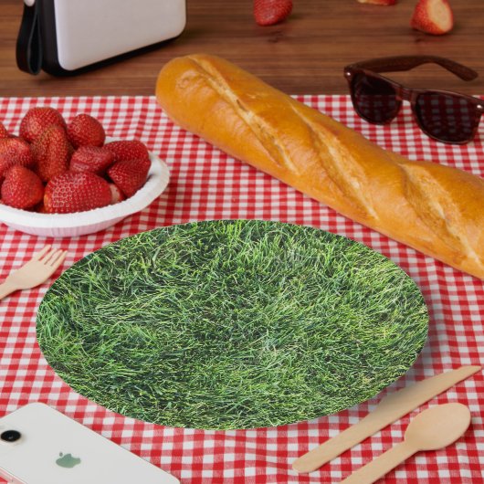 緑おもしろい実在紋様おもしろい ペーパープレート (ピクニック)