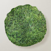 緑おもしろい実在紋様おもしろい ラウンドクッション (裏面)