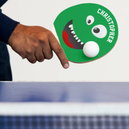 緑おもしろい怖顔ノベルティパーソナライズされた名 卓球ラケット