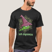 緑おもしろい日本の幽霊Tシャツ Tシャツ (正面)