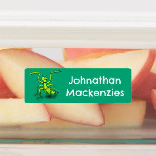 緑おもしろい祈の男パーソナライズされた炎 ラベル