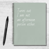 緑おもしろい色の白い午後の人ではない ノートブック