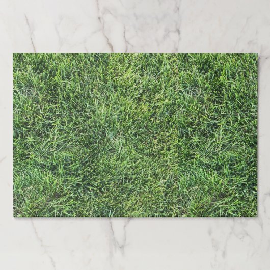 緑おもしろい草実在写真テクスチャランチョンマット ペーパーパッド (正面)