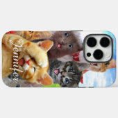 緑おもしろい野で子猫 Case-Mate iPhoneケース (裏面 (横))