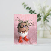 緑おもしろい髪の男の子 ポストカード (スタンド正面)