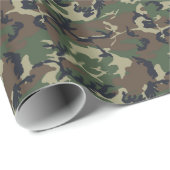 緑およびブラウンのカムフラージュ ラッピングペーパー (ロールコーナー)