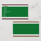 緑およびブラウン 名刺 (正面/裏面)