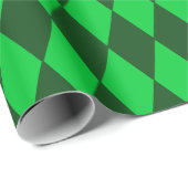 緑およびライムグリーンの道化師パターン ラッピングペーパー (ロールコーナー)