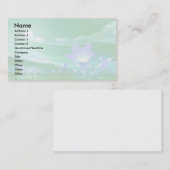 緑およびラベンダーが付いている名刺 名刺 (正面/裏面)